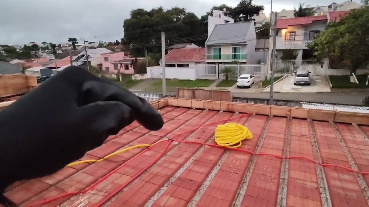 Como distribuir as mangueiras na laje antes da concretagem. Dica simples e fácil