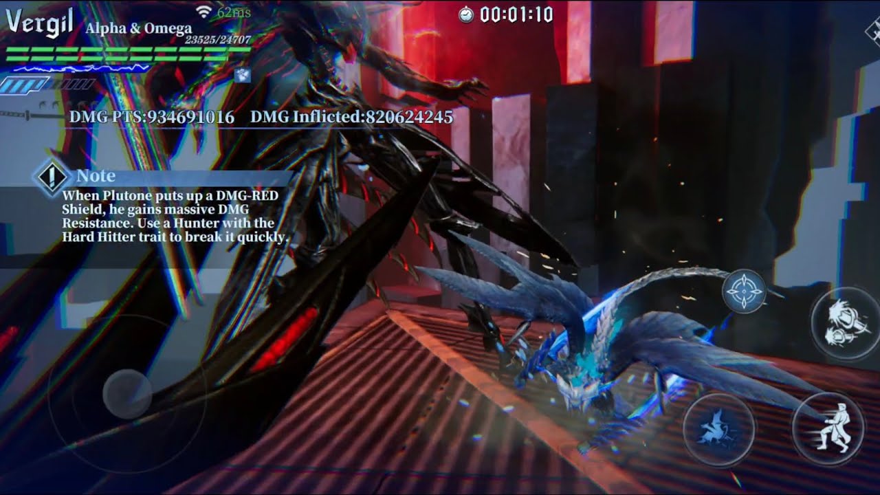 Alpha & Omega Vergil Taking Down Plutone in HAH-S Boss Hunt under 3 minutes