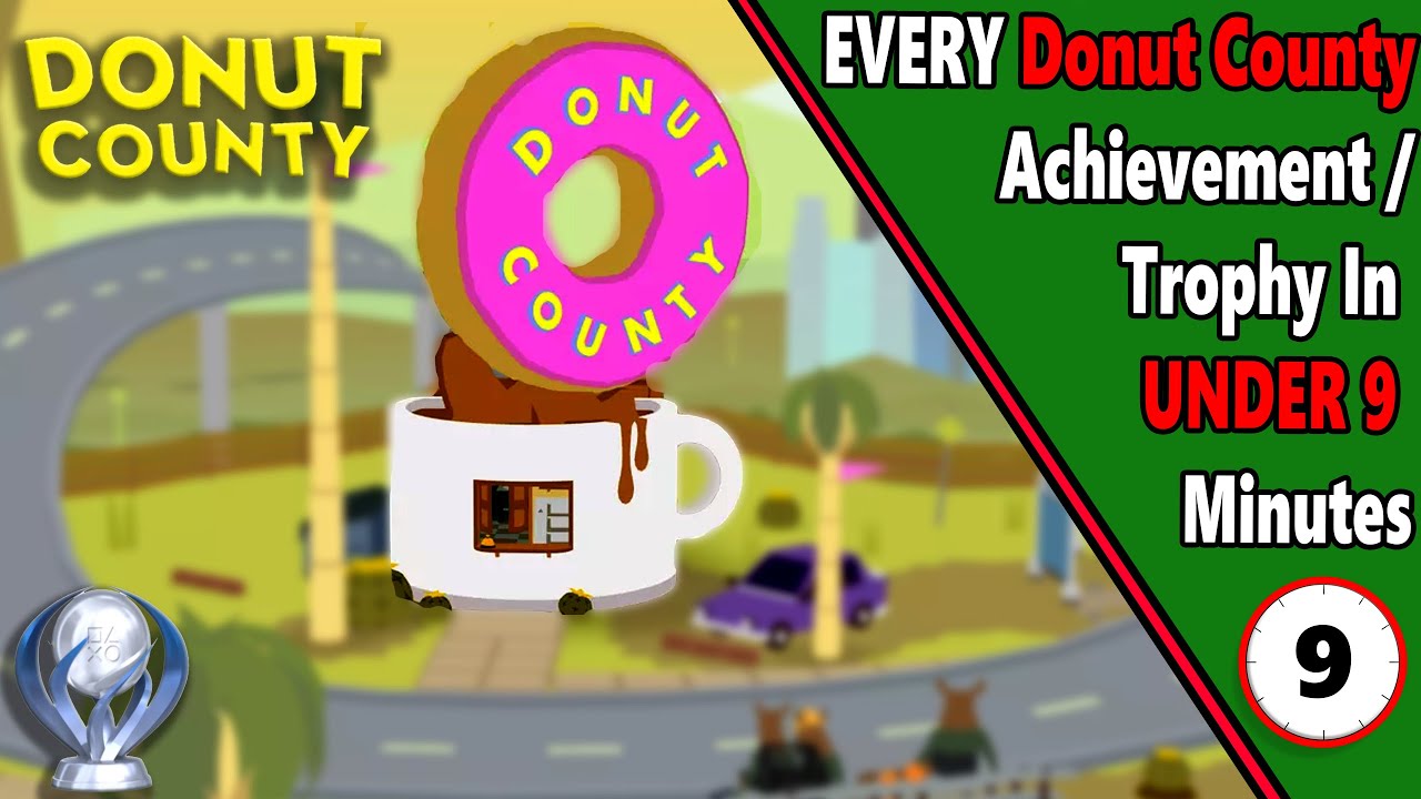 EVERY Donut County Achievement/Trophy In Under 9 Minutes