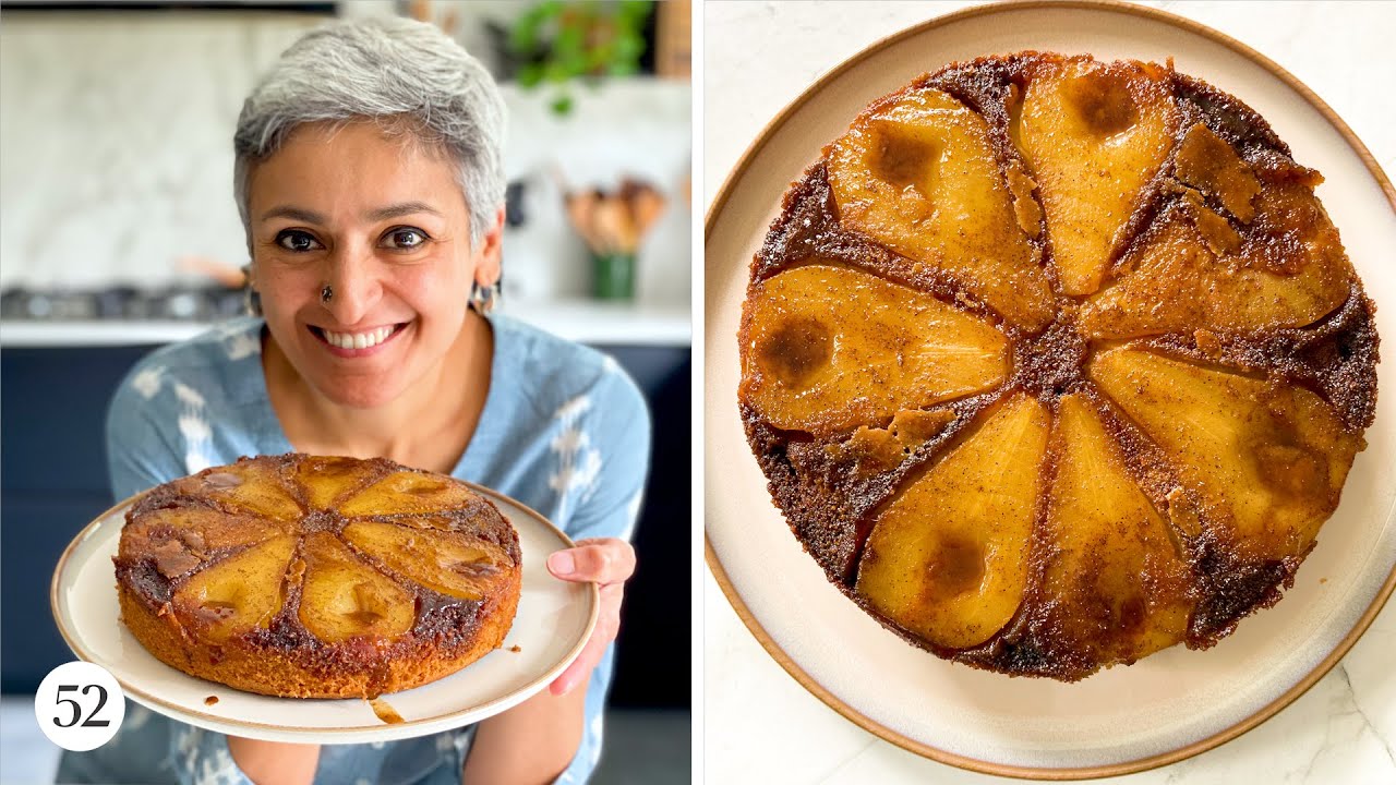 Chetna's Pear & Cardamom Caramel Cake | At Home With Us