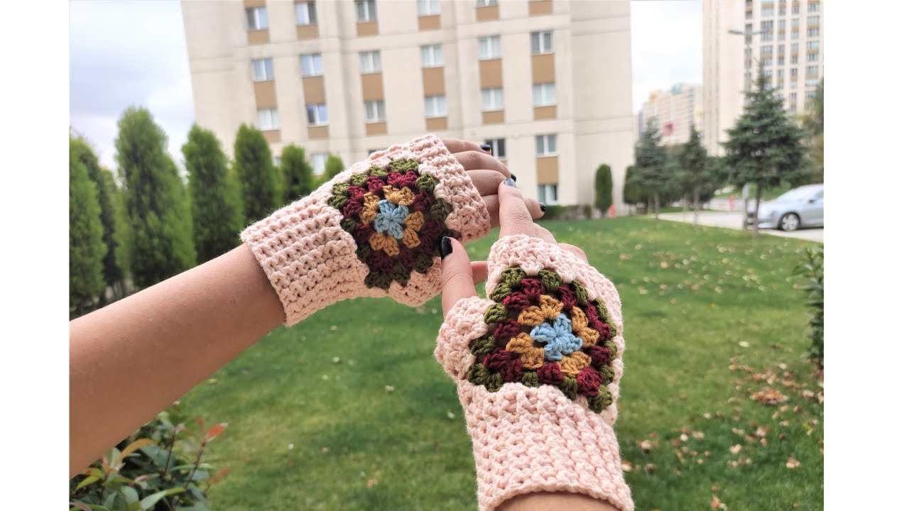 CROCHET HANDWARMER EASY TUTORIAL! CROCHET FINGERLESS GLOVES FOR BEGINNERS! CROCHET WRISTWARMER