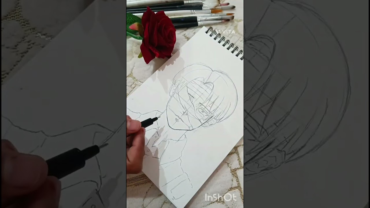 Levi acherman sketch                                captain Levi in my sketchbook #Levi #Aot #art 