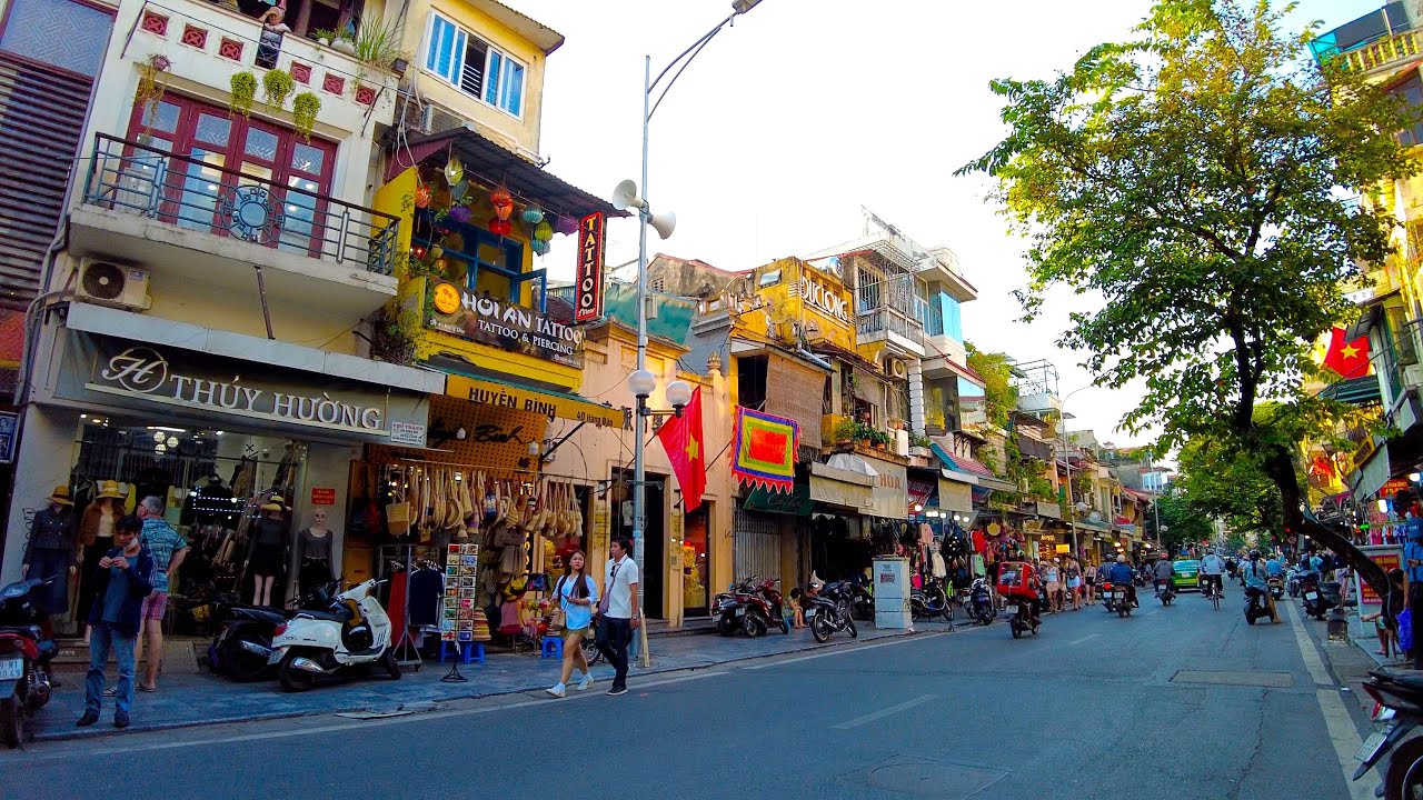 【4K】ベトナム ハノイのハンダオ通り 旧市街 Walk on  Hang Dao in Hanoi Vietnam【2024】