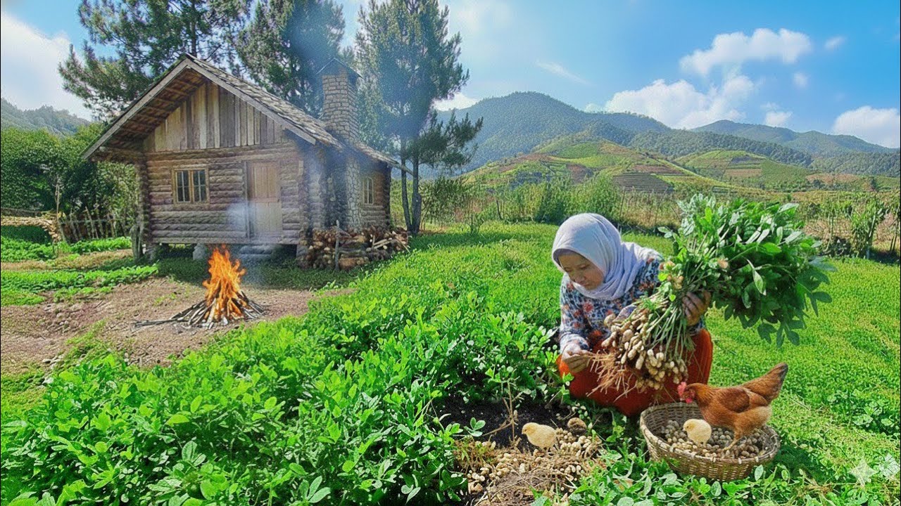How Peanuts Are Harvested and Roasted Over Open Fire 🔥🌰 | Traditional Rural Life