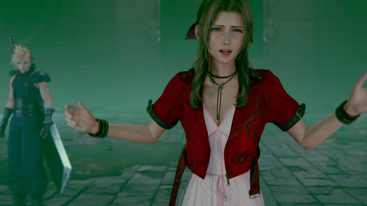 Aerith funny scene in Corneo's sewer in 4 languages (Japanese, English, German, French) - FF7 Remake