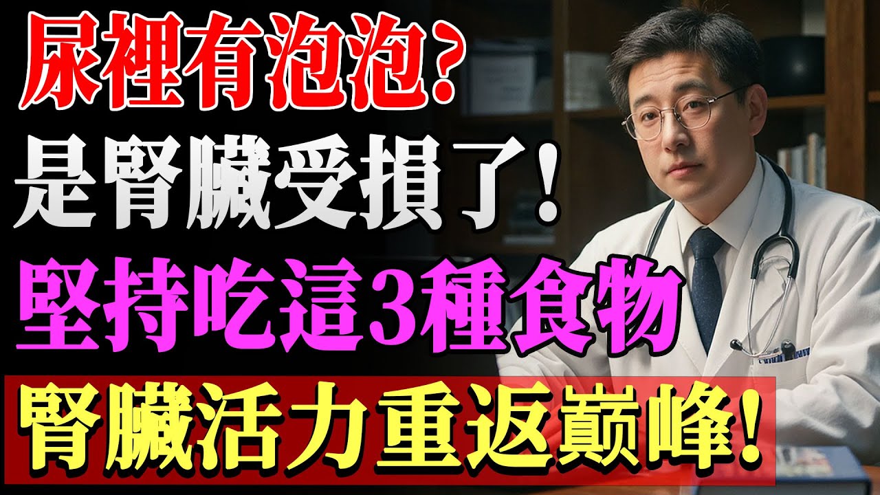 醫師提醒：尿裡出現泡泡很危險！3種常見食物竟能修復腎臟損傷、恢復活力，錯過恐後悔一生！