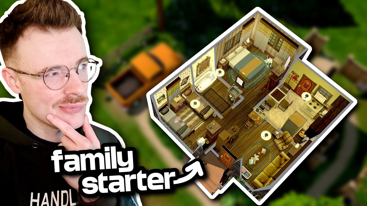 i built a tiny rundown starter home in the Sims 4