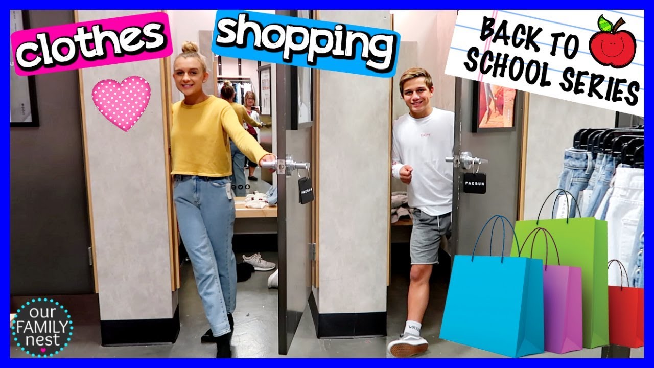 BACK TO SCHOOL CLOTHES SHOPPING! TRYING ON NEW OUTFITS!