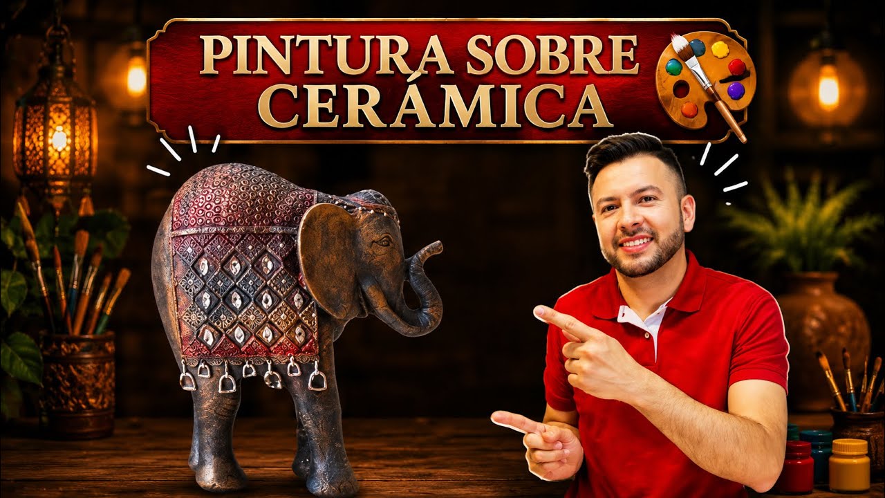 Pintura Sobre Cerámica  ( Te Enseño a Pintar un Elefante )
