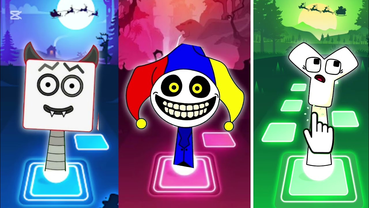 Sprunki OC Nineteen from Numberblocks vs The Prototype vs Y from Alphabet Lore x Coffin Dance