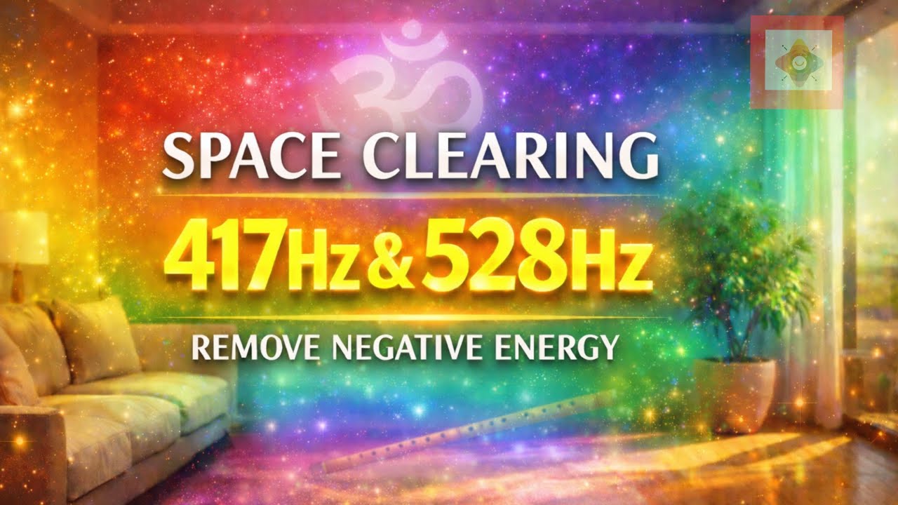Negative Energy Removal: 417Hz & 528Hz | Cleansing Om & Flute (Neuro-Acoustic Room Reset)