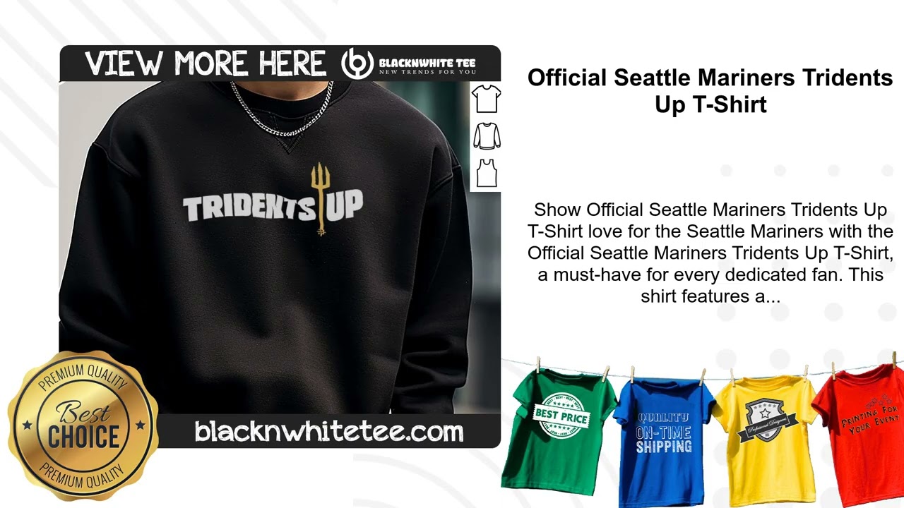 Official Seattle Mariners Tridents Up T-Shirt