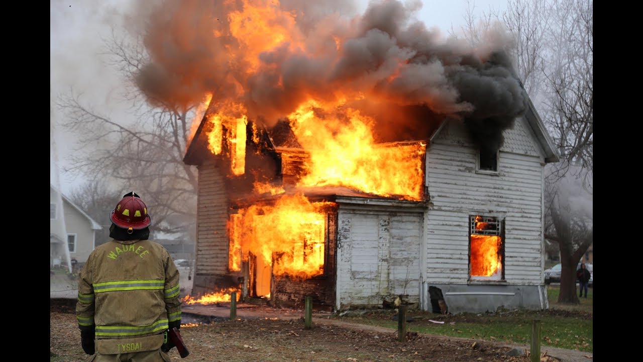 Controlled House Burn Time-Lapse