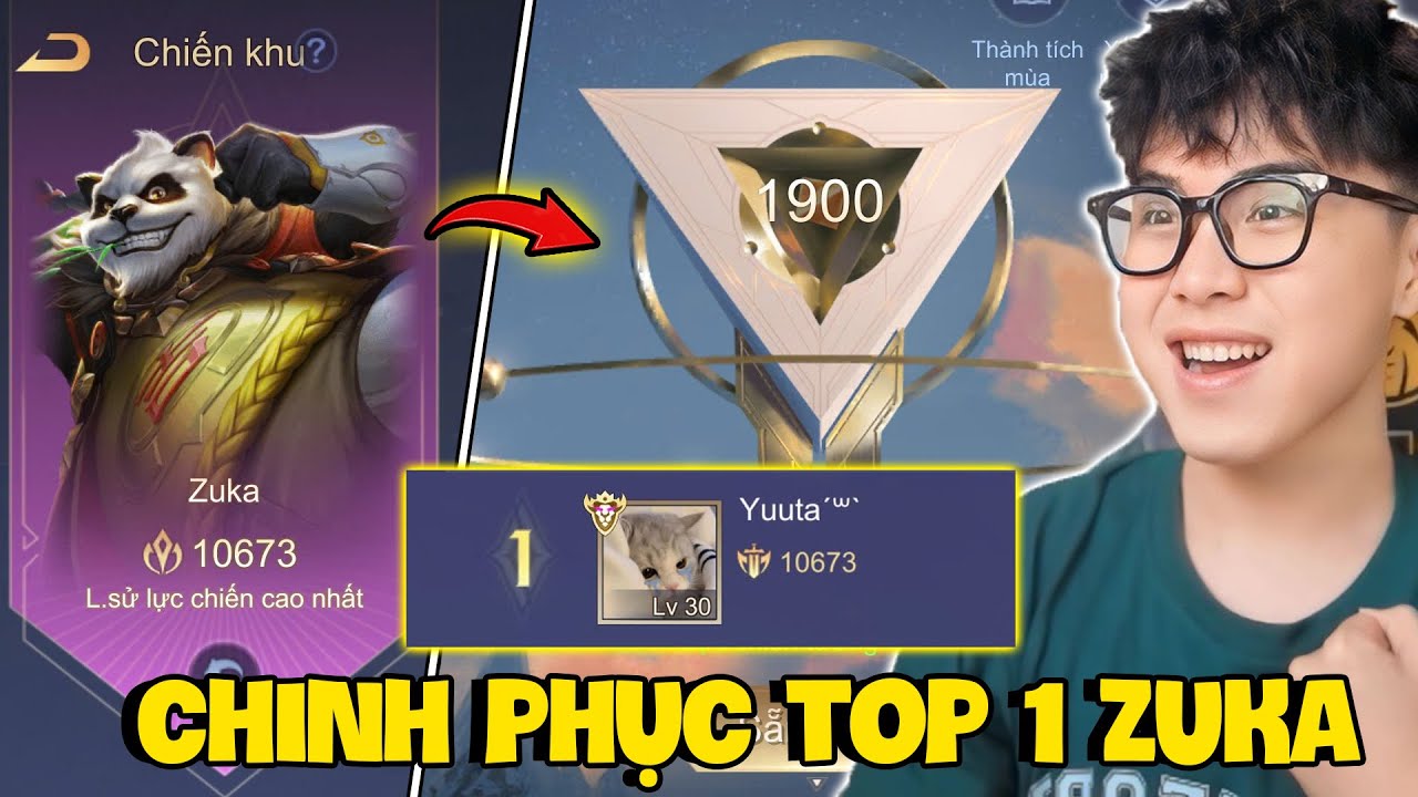 VUX MỘT ĐÊM ĐẤU ĐỈNH CAO CHINH PHỤC THÀNH CÔNG TOP 1 ZUKA VIỆT NAM 1900 ĐIỂM MÃN NHÃN