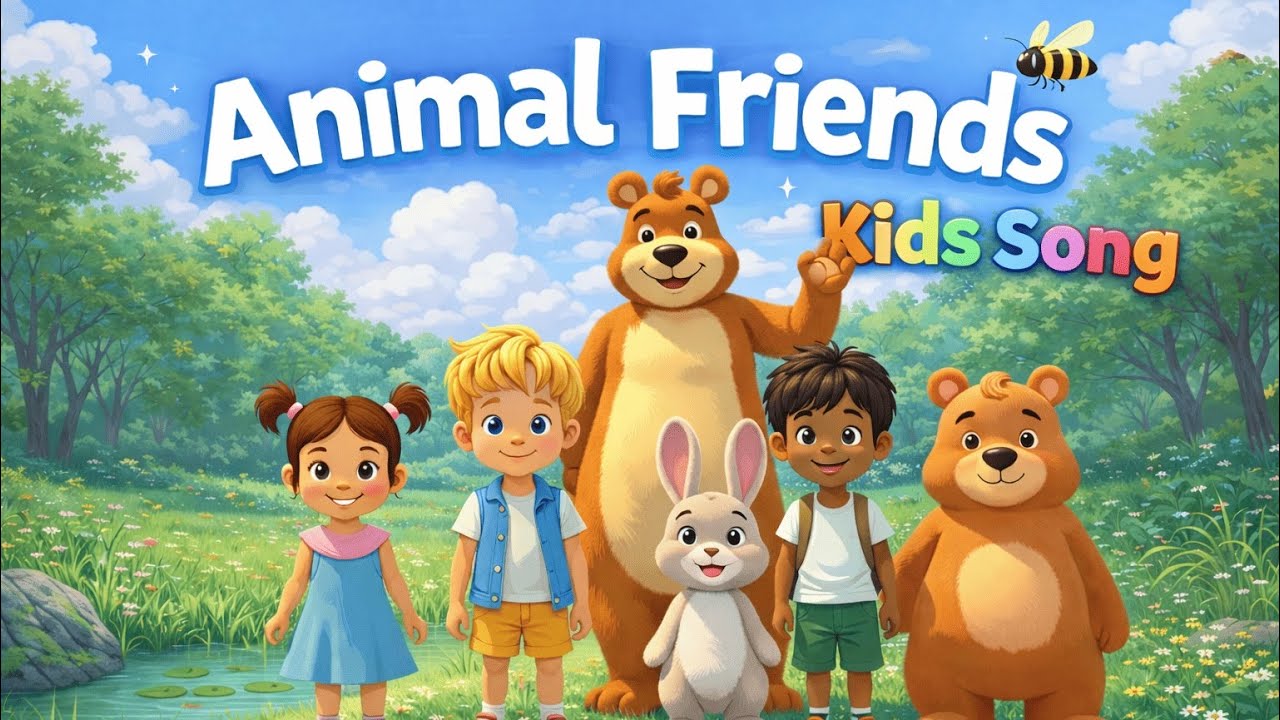 Animal Friends 🐶🐱🦁 | Fun Kids Song About Friendship | Cartoon Animal Song