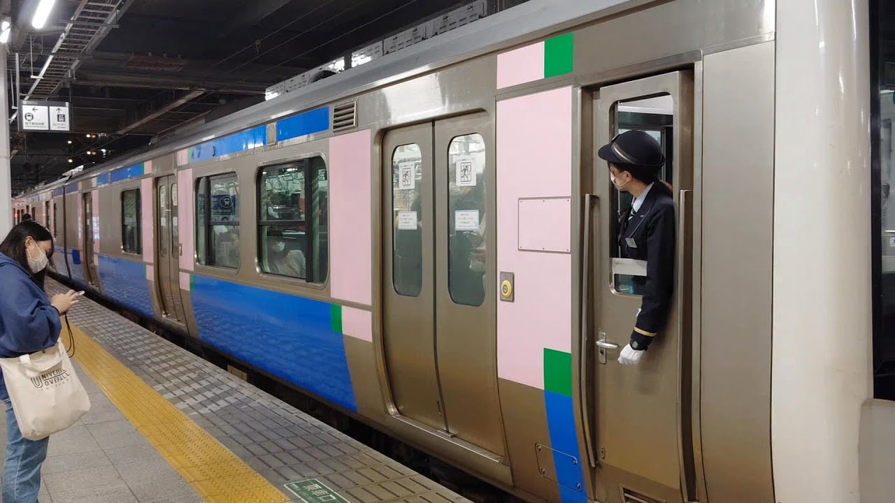 【4K】仙台駅の発車メロディ「ffフォルティシモ）10連発。帰宅ラッシュ時の仙台駅。