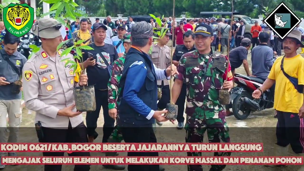 DANRAMIL BERSAMA DENGAN MUSPIKA LAKSANAKAN KORVE DAN PENANAM POHON