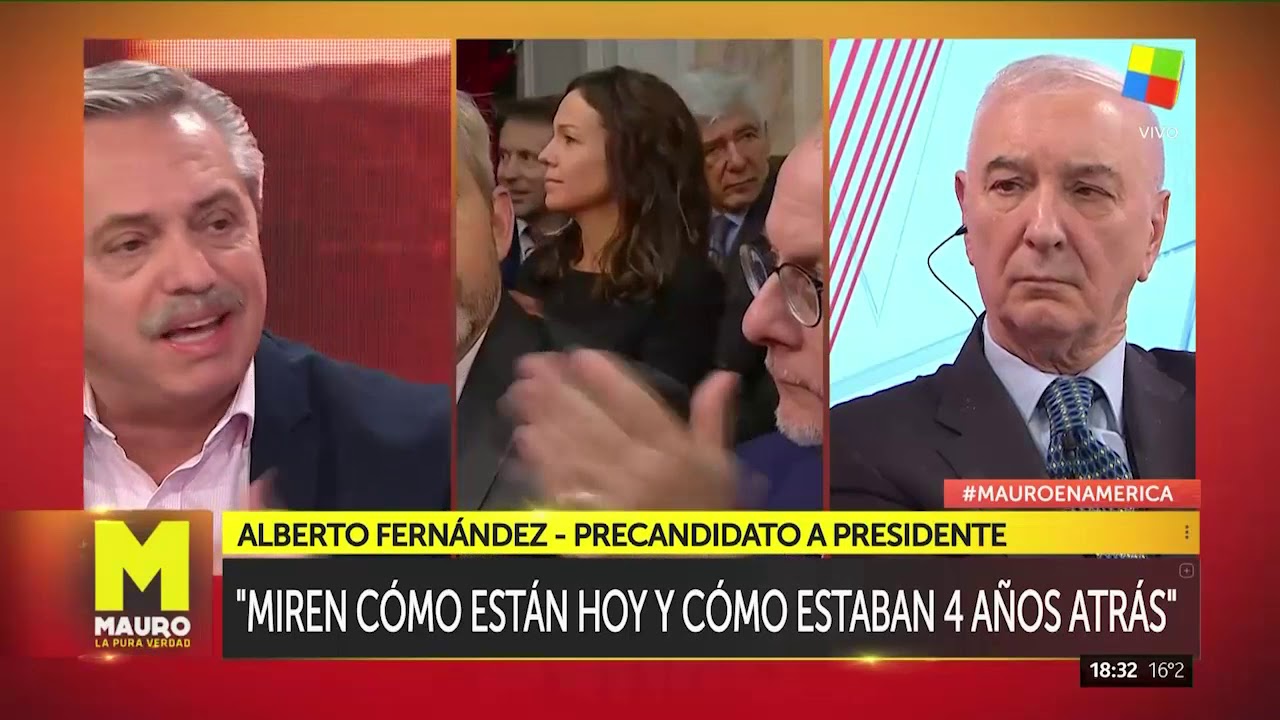 Mauro Viale mano a mano con Alberto Fernández
