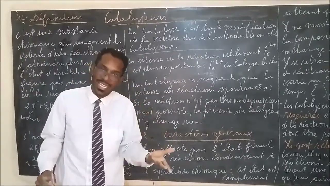 LES CATALYSEURS D'UNE R&Eacute;ACTION CHIMIQUE