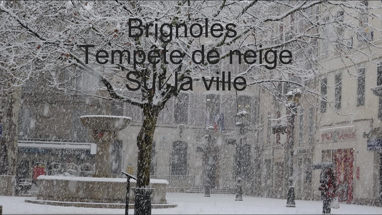 Brignoles Var tempête de neige    LC VIDEO