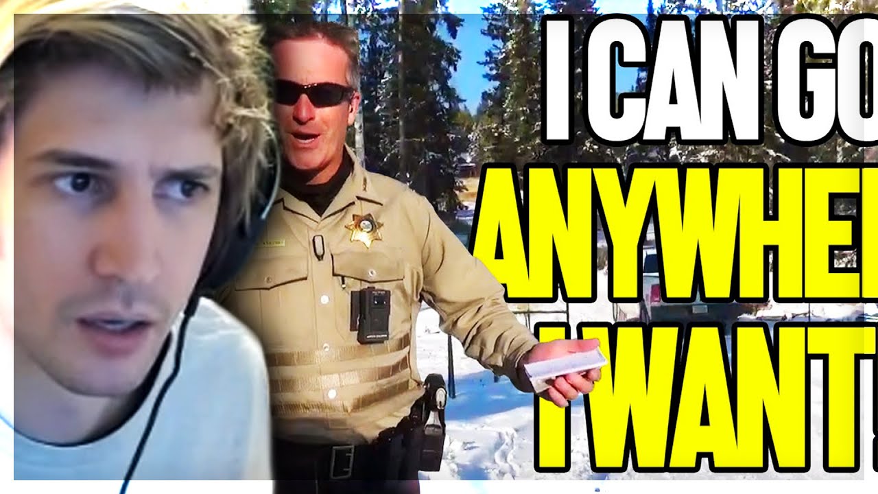 xQc Reacts to Officer Trespasses and Is Caught by Civilian