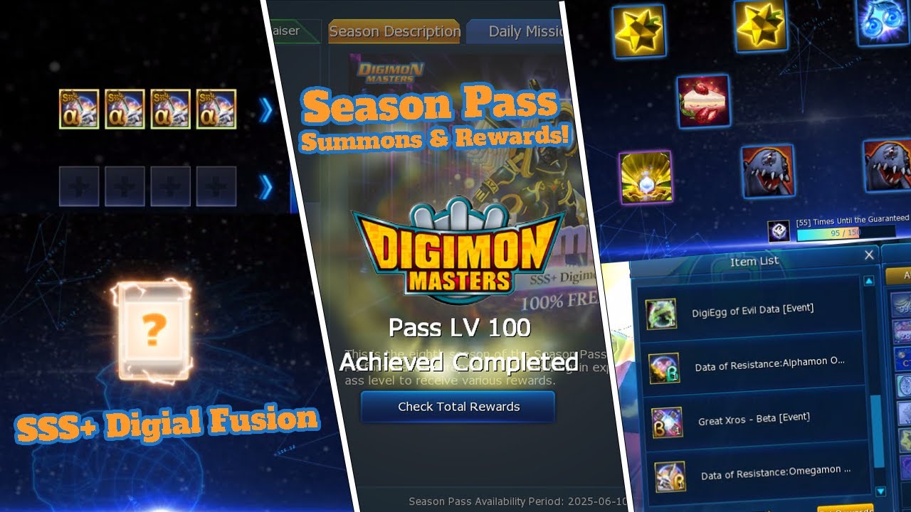 DMO SSS+ Digital Fusion & Season Pass Summons & Rewards! - Digimon Masters Online