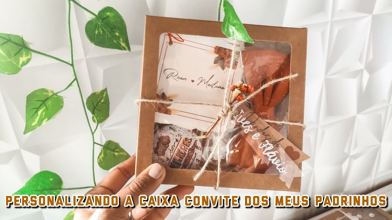 PERSONALIZANDO A CAIXA CONVITE DOS MEUS PADRINHOS ❤️✨