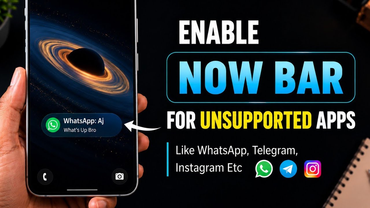 🔥 Включаем уведомления NOW BAR для всех приложений | Любой Samsung | One UI 8, 8.5