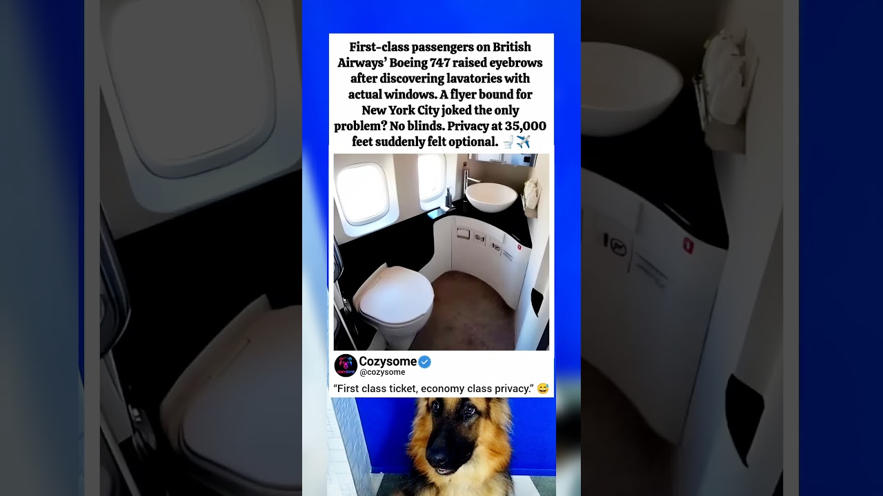 First Class&hellip; But the Bathroom Has a Window?! ✈️🚽