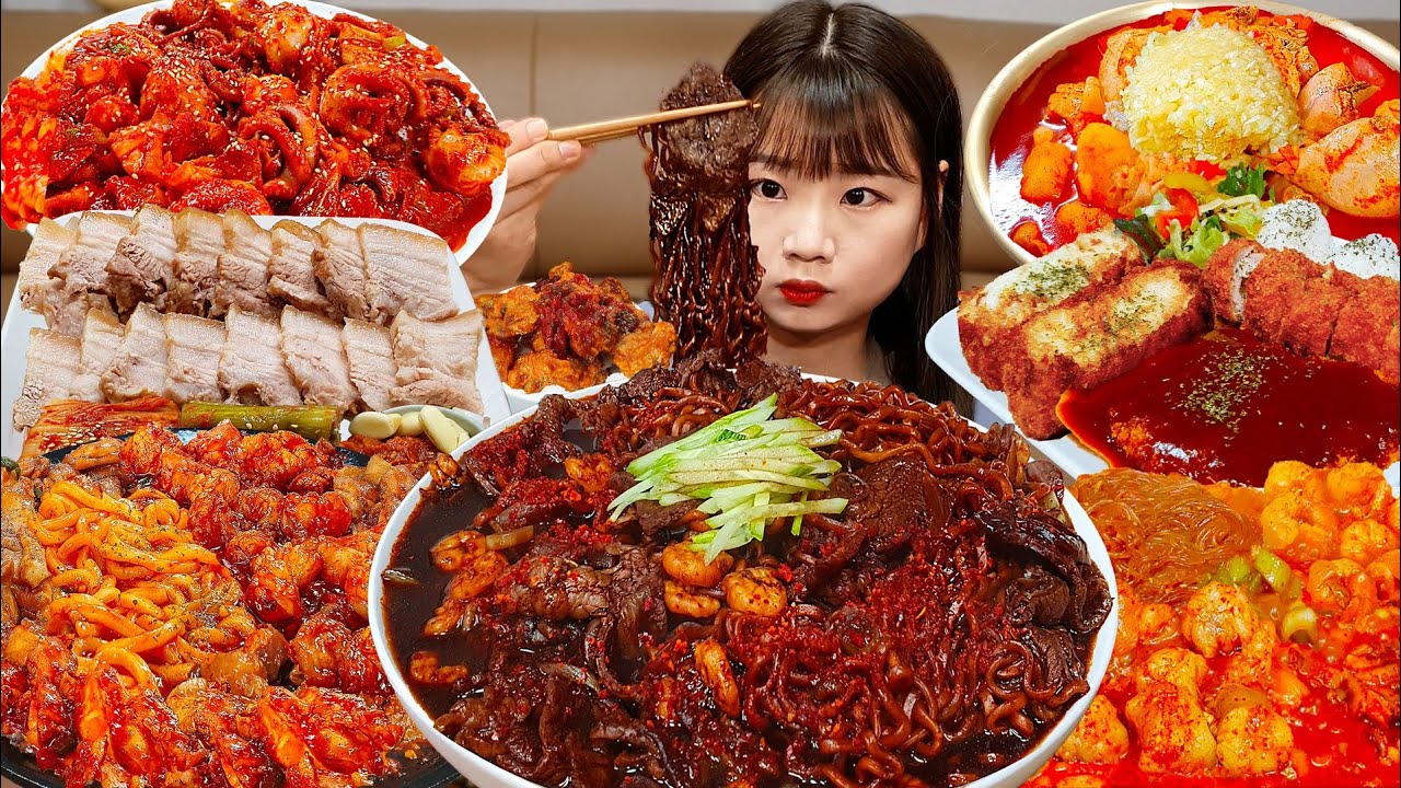 Sub)Real Mukbang- Празднование 900 000 подписчиков!Но сегодня я болен😭 Кулинария и Мукбанг Сборник🔥