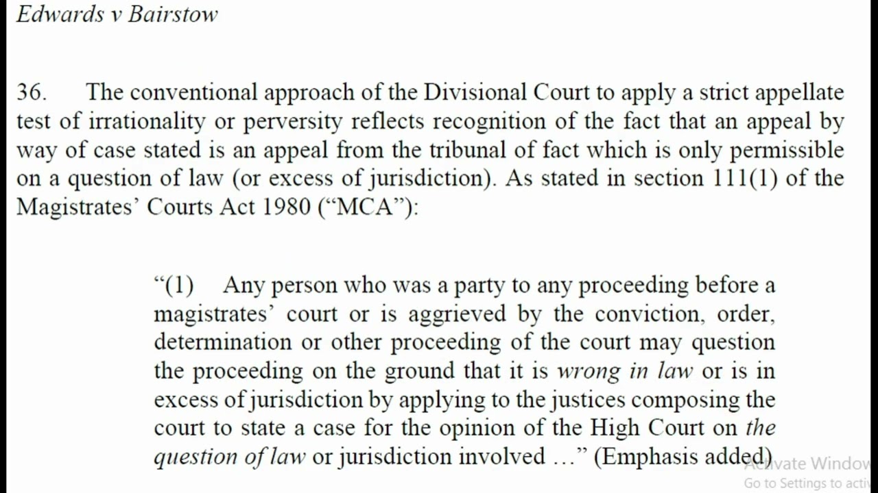 Director of Public Prosecutions v Ziegler and others The Test Applied (first issue) para 29 to 54