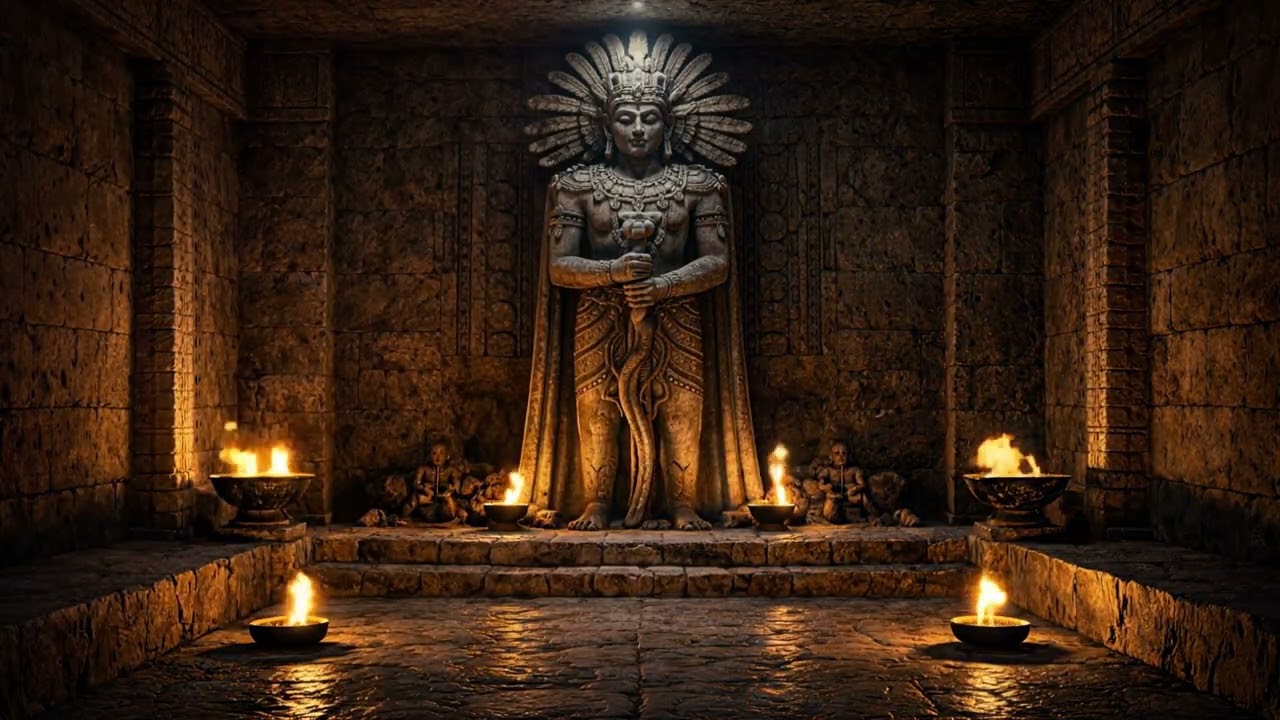 🐍🔥 Mythic Mayan Ambience Music | Kukulkan Guardian Sanctuary 🌿🌕