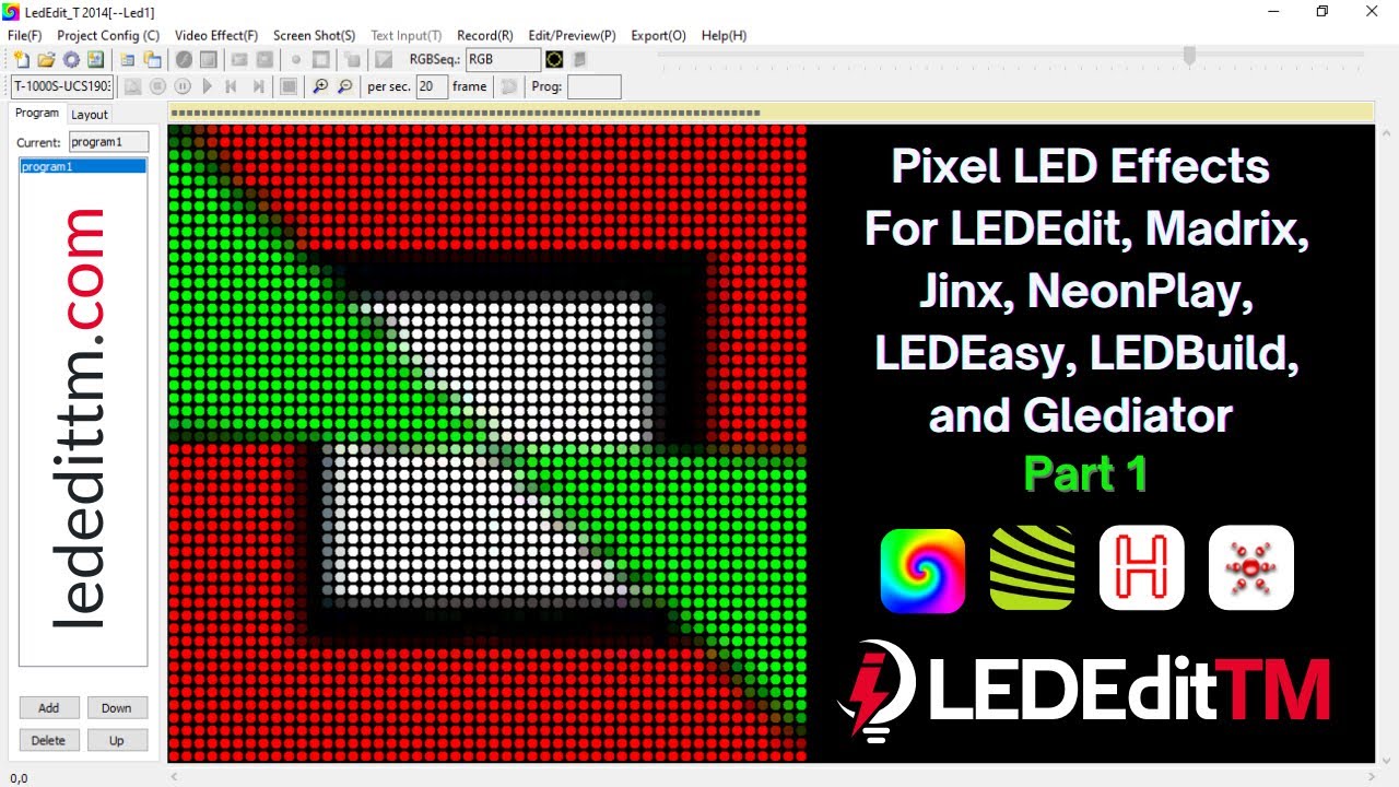 Pixel LED Effects Download for LEDEdit Part 01