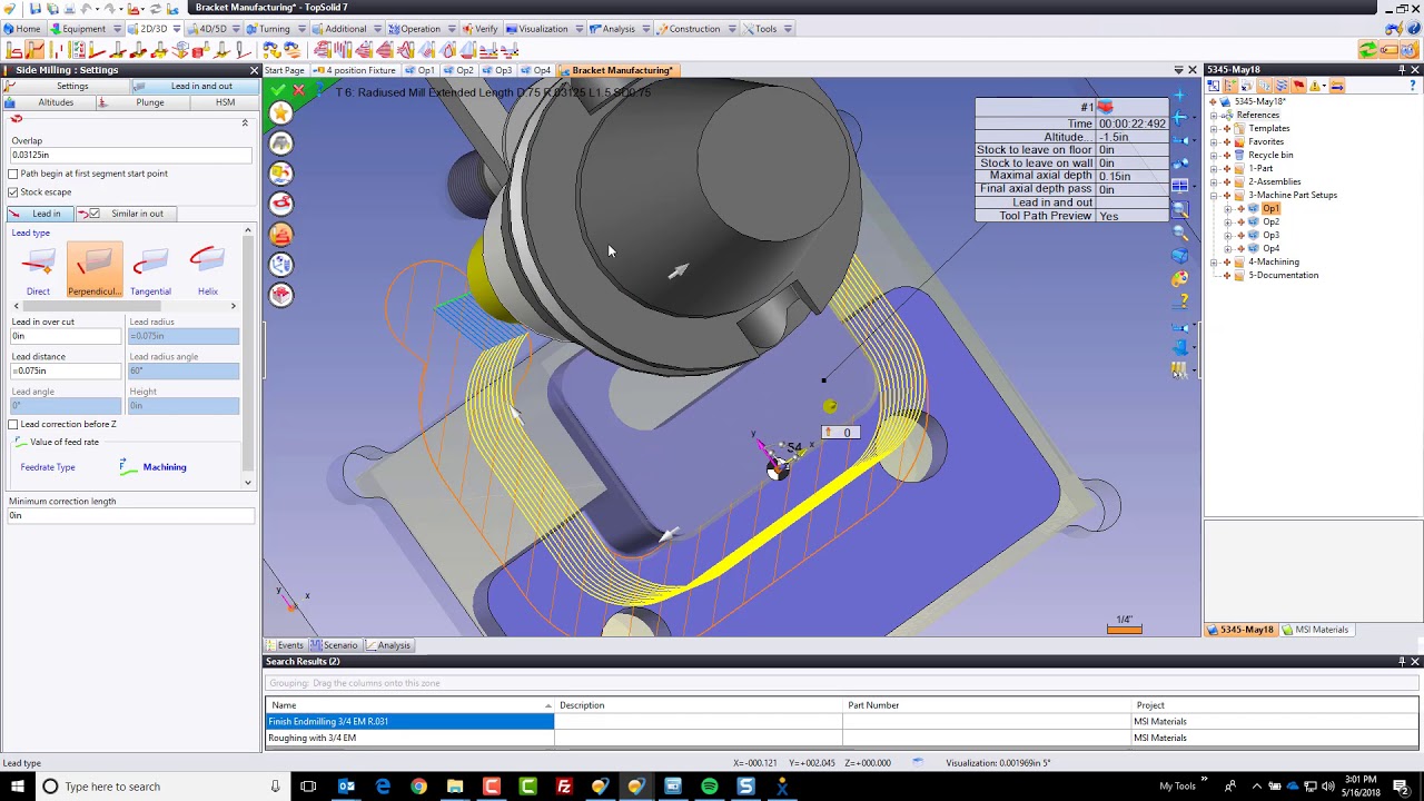 Machining Setups with Saved Manufacturing Methods - Challenge Completed Step 13