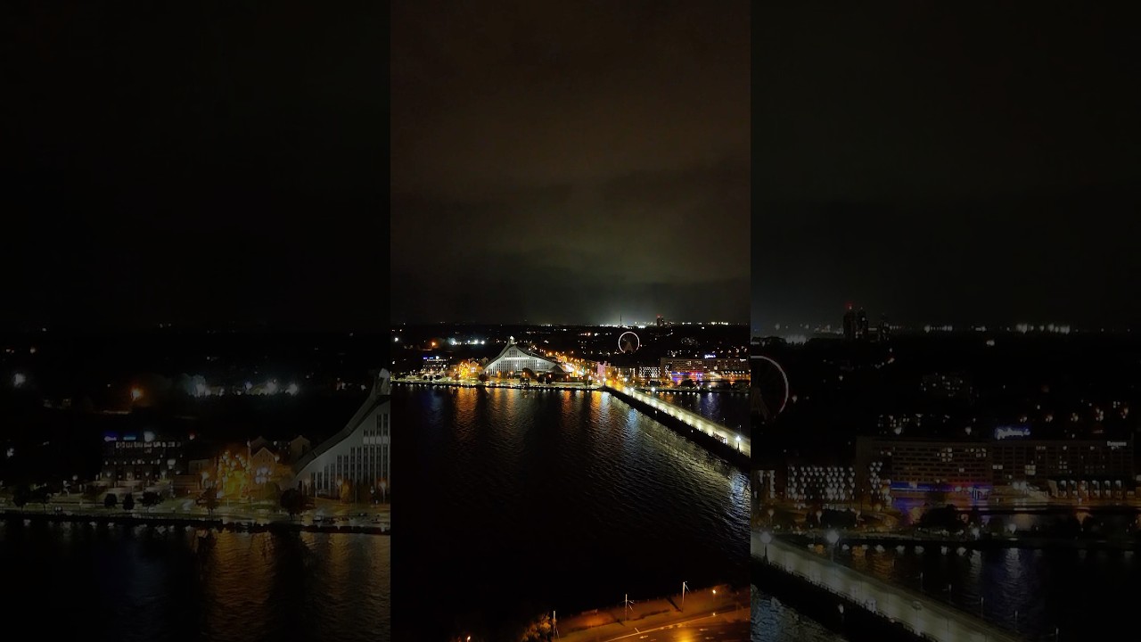 Riga at night, where golden lights trace centuries of stories along the Daugava. 🌃✨