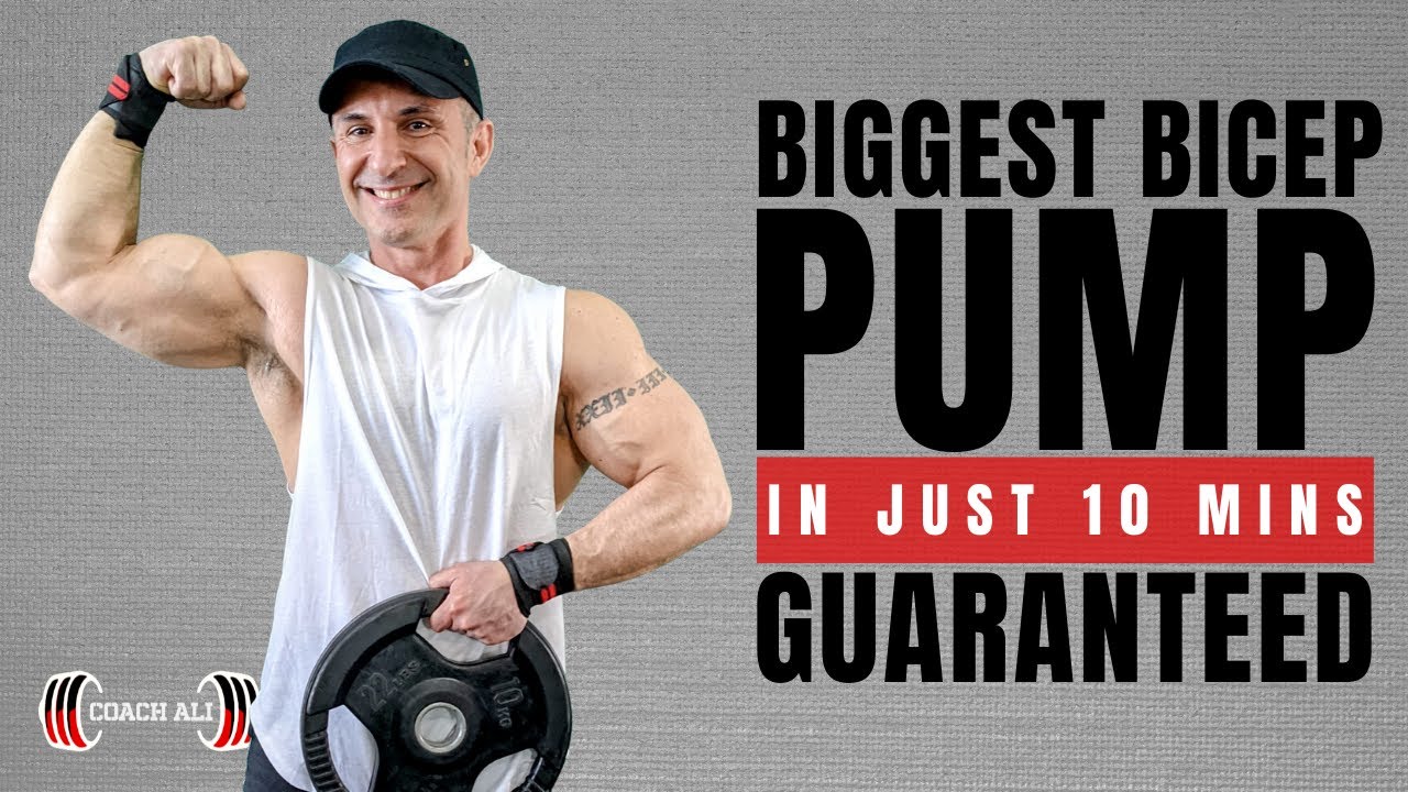 RIDICULOUS PUMP in 10 mins. Bigger Biceps Workout At Home