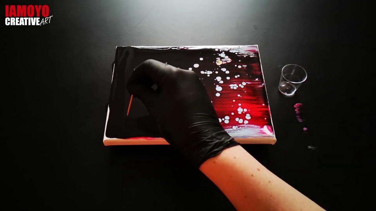 Swipe Technique & Chameleon Cells / Beautiful Acrylic Pour Painting