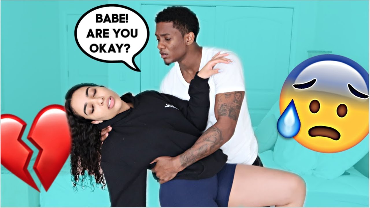 PASSING OUT INTO MY BOYFRIEND'S ARMS! *Cute Reaction*