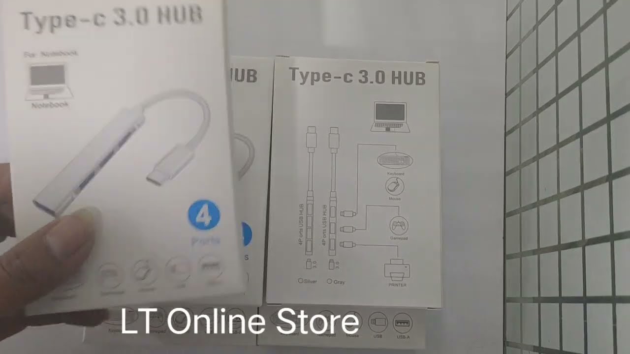 4-Port Type C to USB Hub (Super Fast 3.0)     #typec  #4port  #usb   #hub