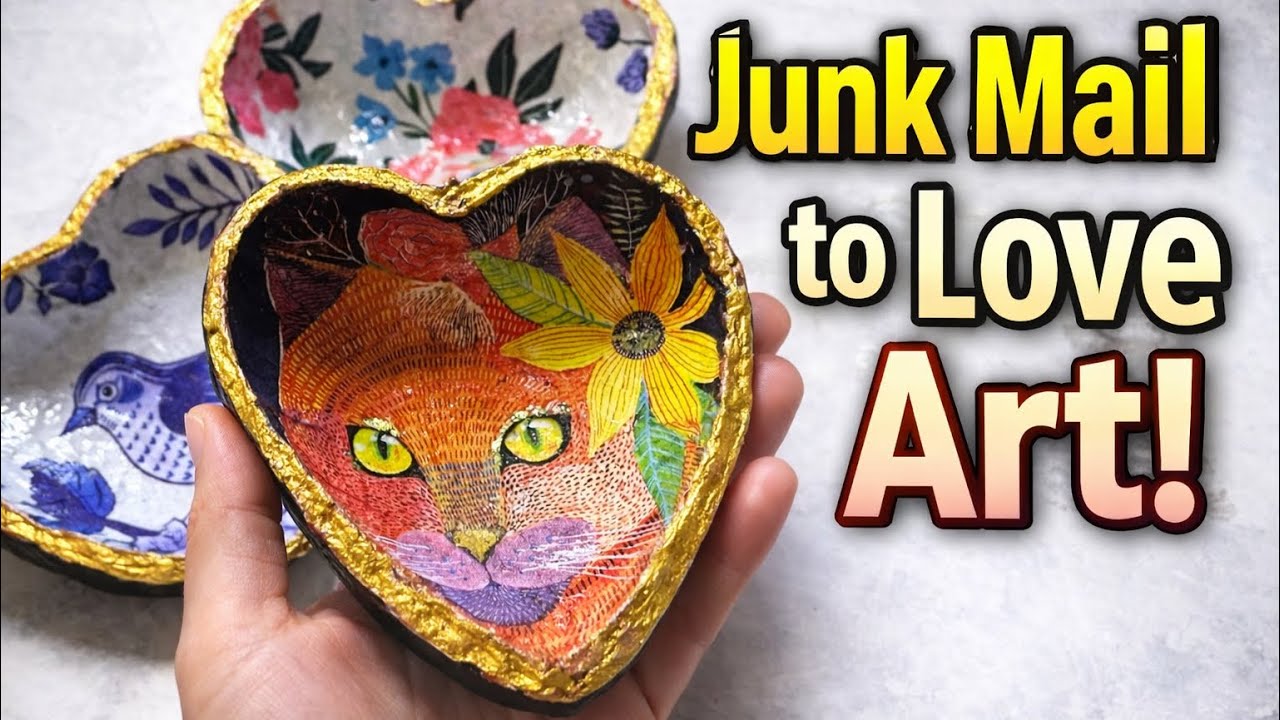 I turned Junk Mail into Love Art! A Valentine Project