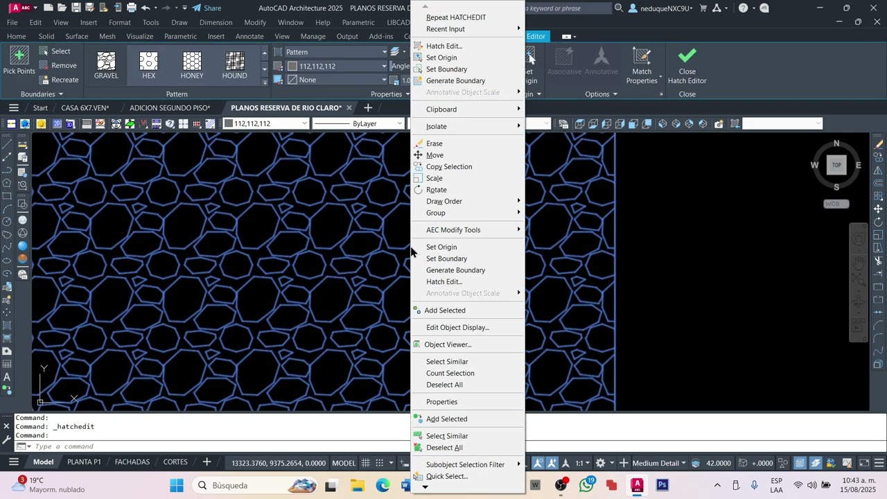 HATCH O TRAMAS DE SOMBREADO EN AUTOCAD