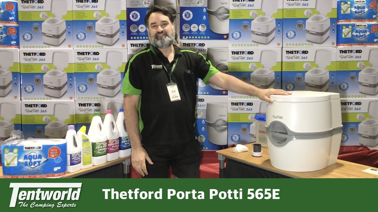 Электрический туалет для кемпинга Thetford 565E Porta Potti с функцией смыва — установка, характе...