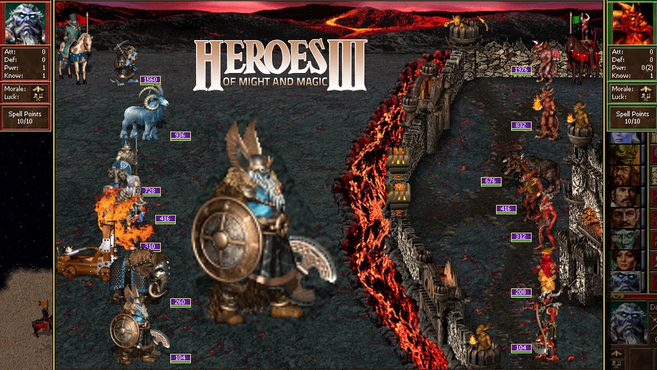 Heroes 3 COMBAT One year growth Inferno was attacked by Bulwark HoTA 1.8