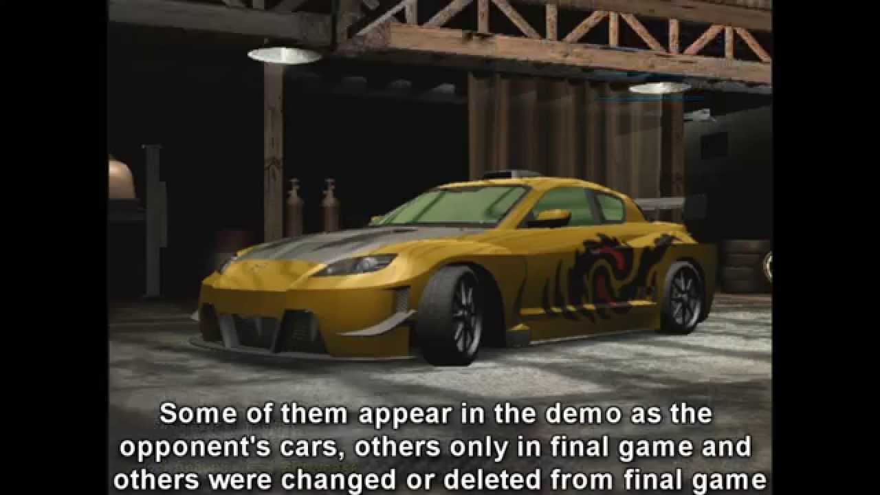 NFS Most Wanted PS2 Demo - Hidden preset cars Part  1/2