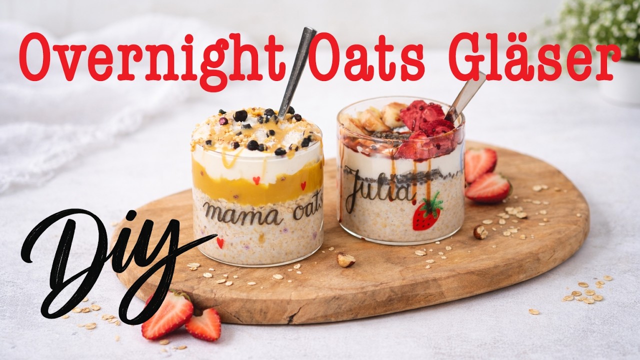 Overnight Oats Gläser selber machen & personalisieren | DIY mit Glas- & Porzellan-Stiften