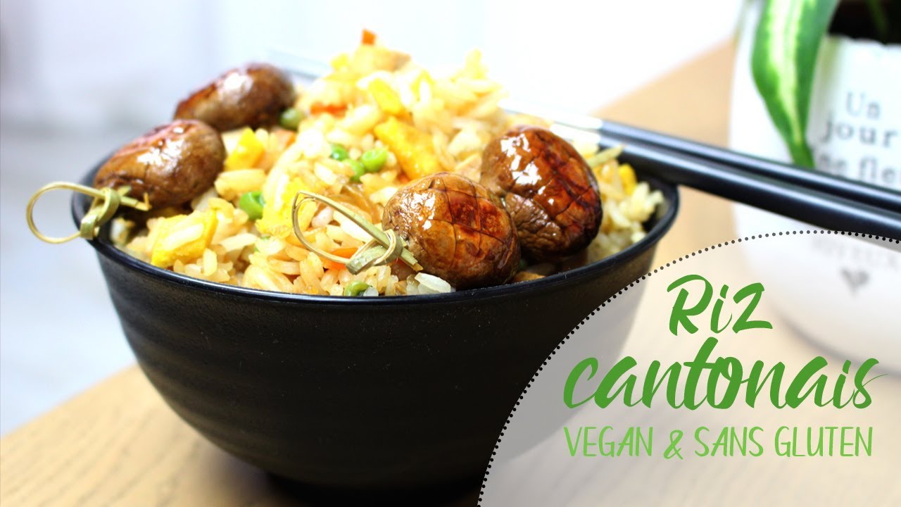 RIZ CANTONAIS & YAKITORI DE CHAMPIGNONS | VEGAN & SANS GLUTEN