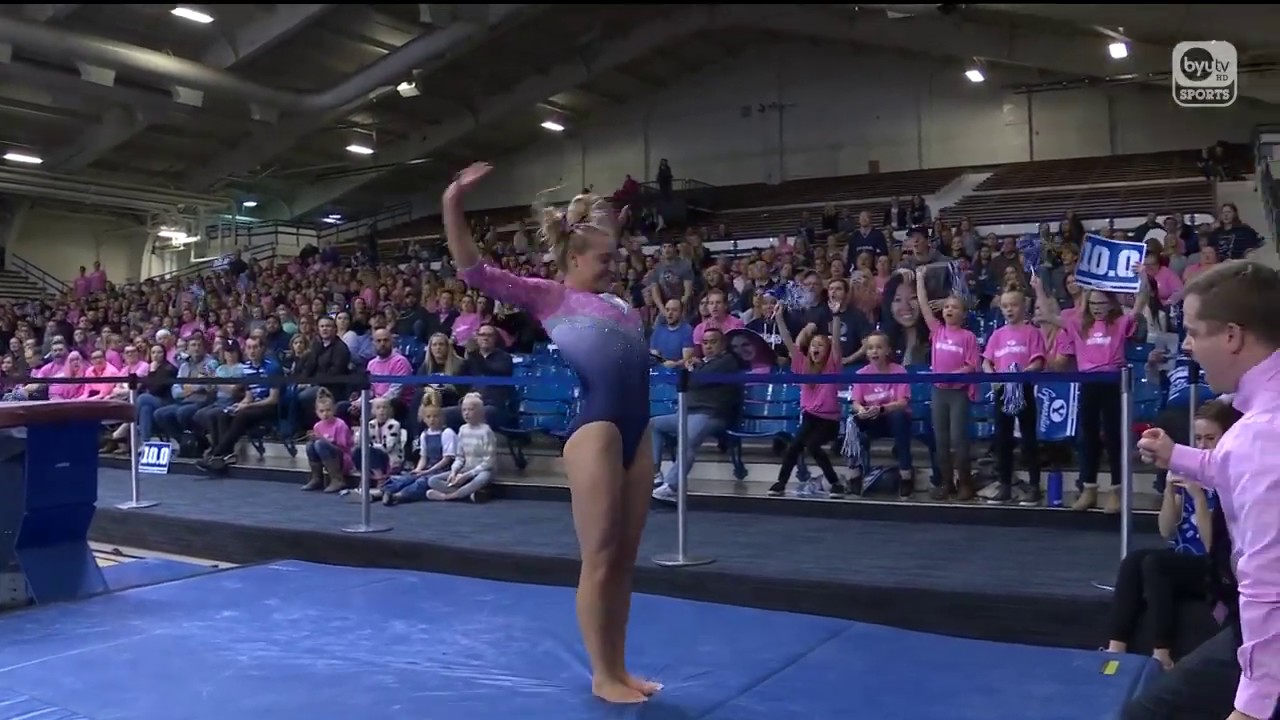 Shannon Evans (BYU) 2019 Vault vs Boise State 9.825