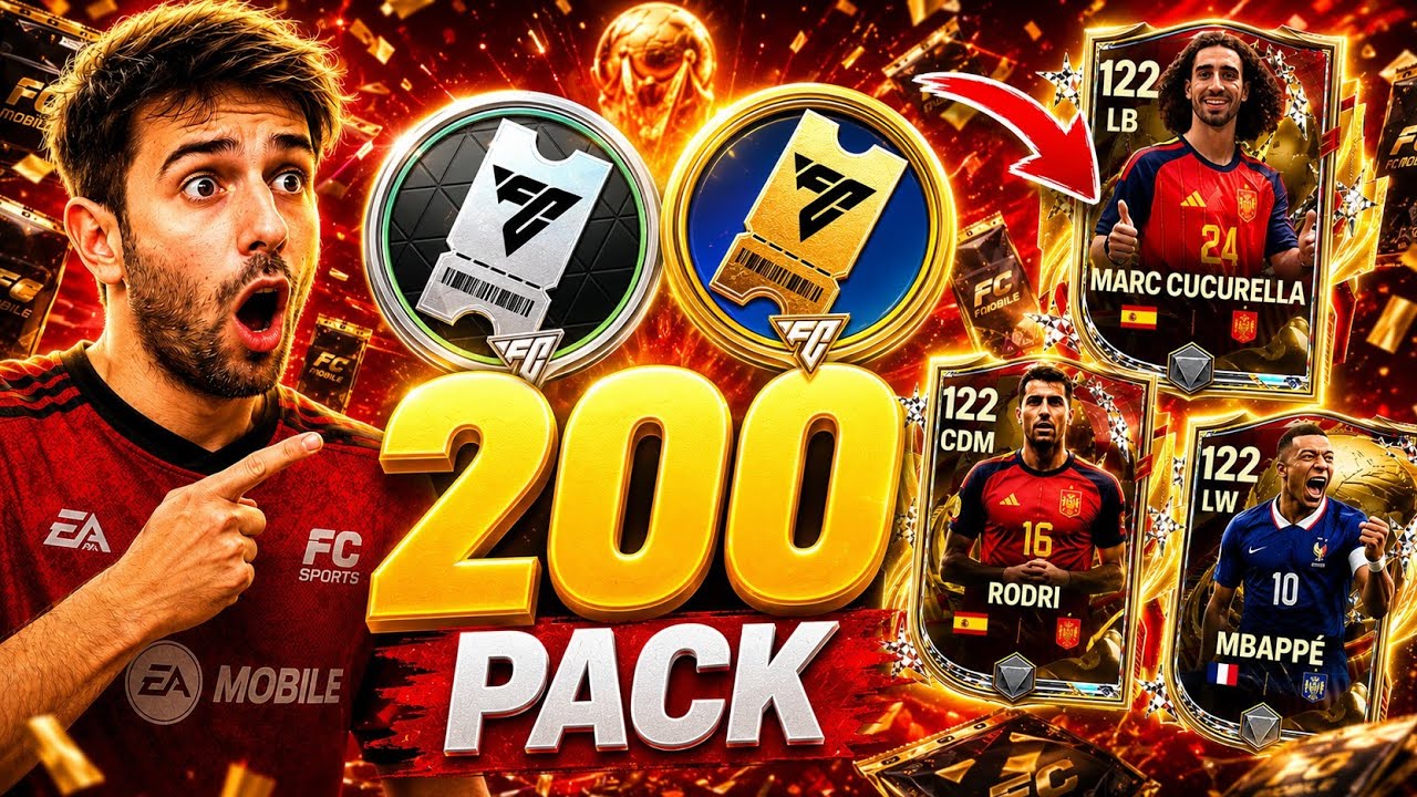 HO APERTO 200 PACK WORLD GAME! 😱 Il PI&Ugrave; GRANDE PACK OPENING di FC Mobile Italia!