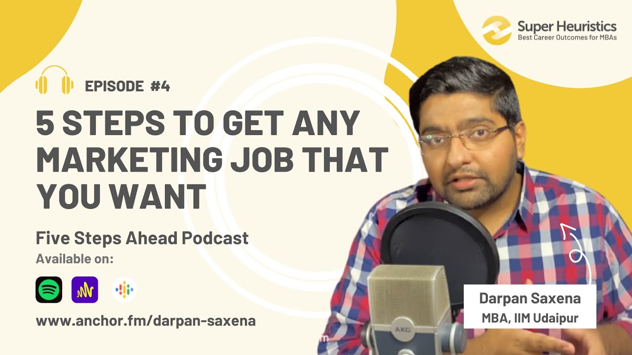 5 Steps to Get A Marketing Job That You Want - Episode #4