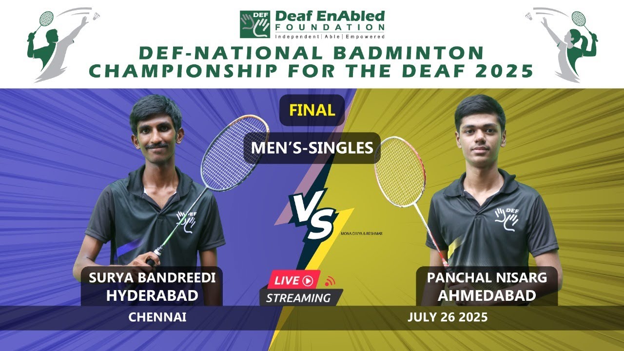 MEN'S SINGLES FINAL || DEF NATIONAL BADMINTON CHAMPIONSHIP FOR THE DEAF